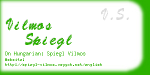 vilmos spiegl business card